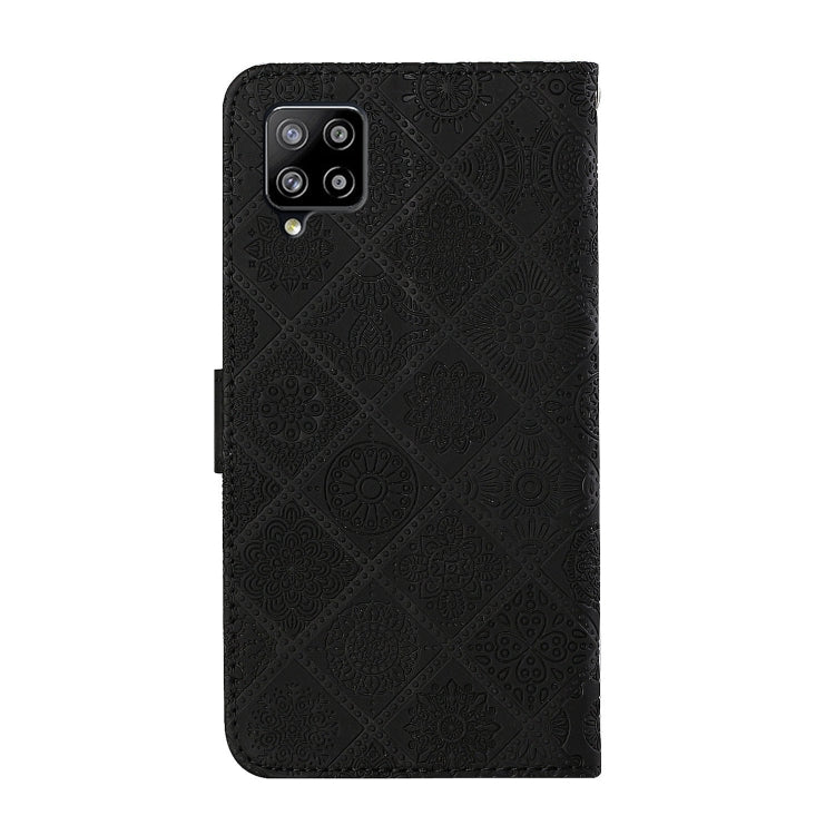 For Samsung Galaxy A12 Ethnic Style Embossed Pattern Horizontal Flip Leather Case with Holder & Card Slots & Wallet & Lanyard