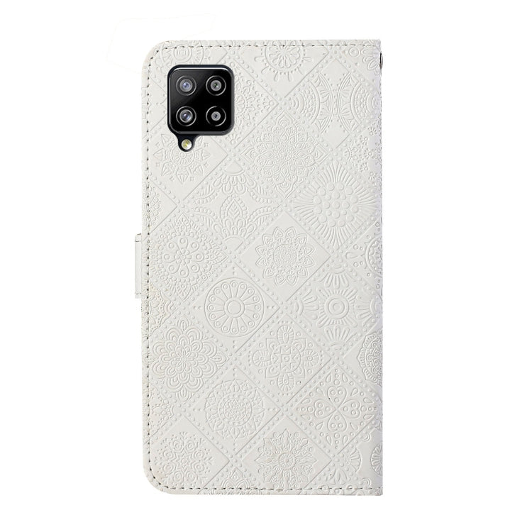 For Samsung Galaxy A12 Ethnic Style Embossed Pattern Horizontal Flip Leather Case with Holder & Card Slots & Wallet & Lanyard