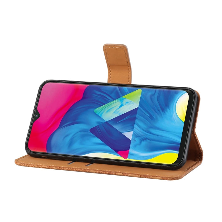 For Samsung Galaxy A20s Ethnic Style Embossed Pattern Horizontal Flip Leather Case with Holder & Card Slots & Wallet & Lanyard