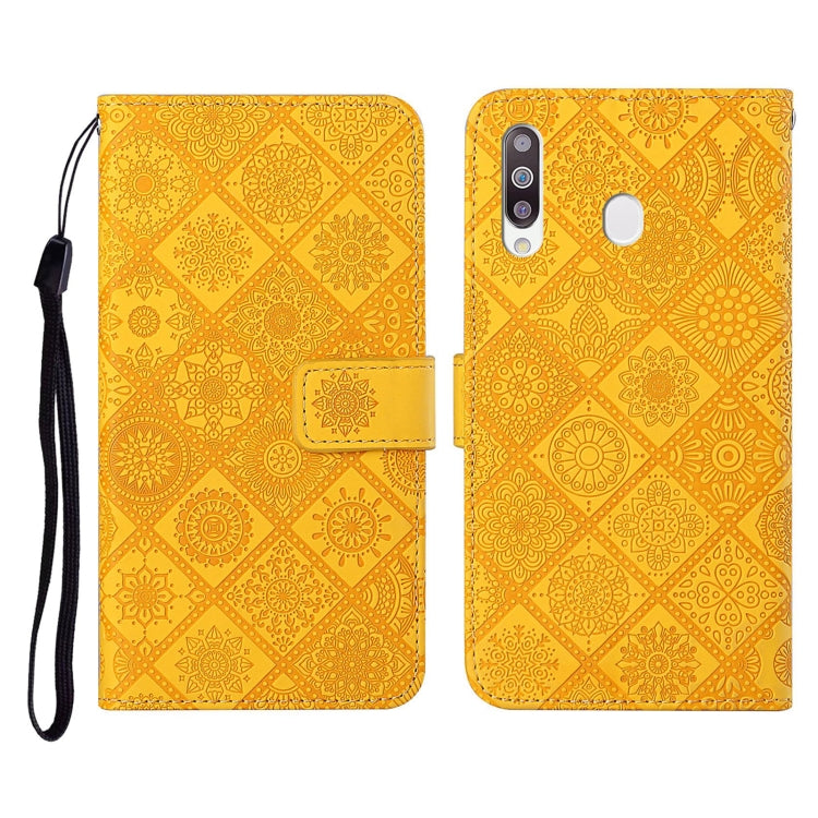 For Samsung Galaxy A20s Ethnic Style Embossed Pattern Horizontal Flip Leather Case with Holder & Card Slots & Wallet & Lanyard