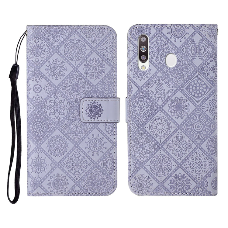 For Samsung Galaxy A20s Ethnic Style Embossed Pattern Horizontal Flip Leather Case with Holder & Card Slots & Wallet & Lanyard