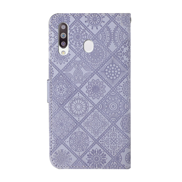 For Samsung Galaxy A20s Ethnic Style Embossed Pattern Horizontal Flip Leather Case with Holder & Card Slots & Wallet & Lanyard