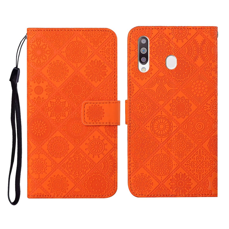 For Samsung Galaxy A20s Ethnic Style Embossed Pattern Horizontal Flip Leather Case with Holder & Card Slots & Wallet & Lanyard