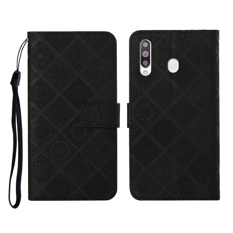 For Samsung Galaxy A20s Ethnic Style Embossed Pattern Horizontal Flip Leather Case with Holder & Card Slots & Wallet & Lanyard