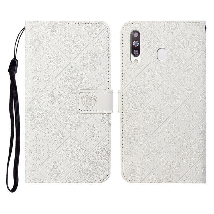 For Samsung Galaxy A20s Ethnic Style Embossed Pattern Horizontal Flip Leather Case with Holder & Card Slots & Wallet & Lanyard