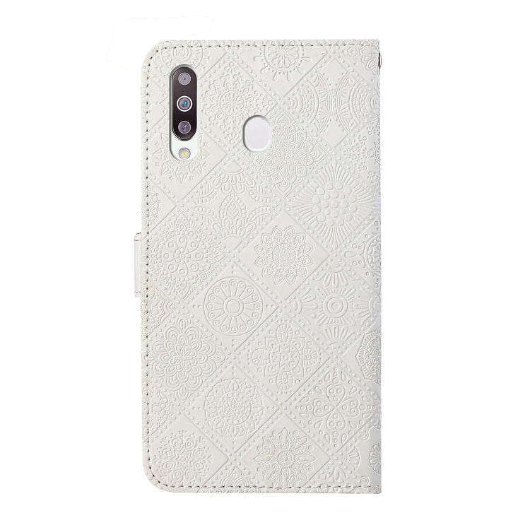 For Samsung Galaxy A20s Ethnic Style Embossed Pattern Horizontal Flip Leather Case with Holder & Card Slots & Wallet & Lanyard