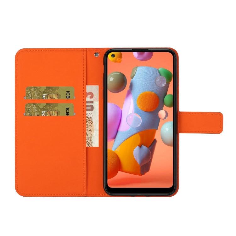 For Samsung Galaxy A21 Ethnic Style Embossed Pattern Horizontal Flip Leather Case with Holder & Card Slots & Wallet & Lanyard
