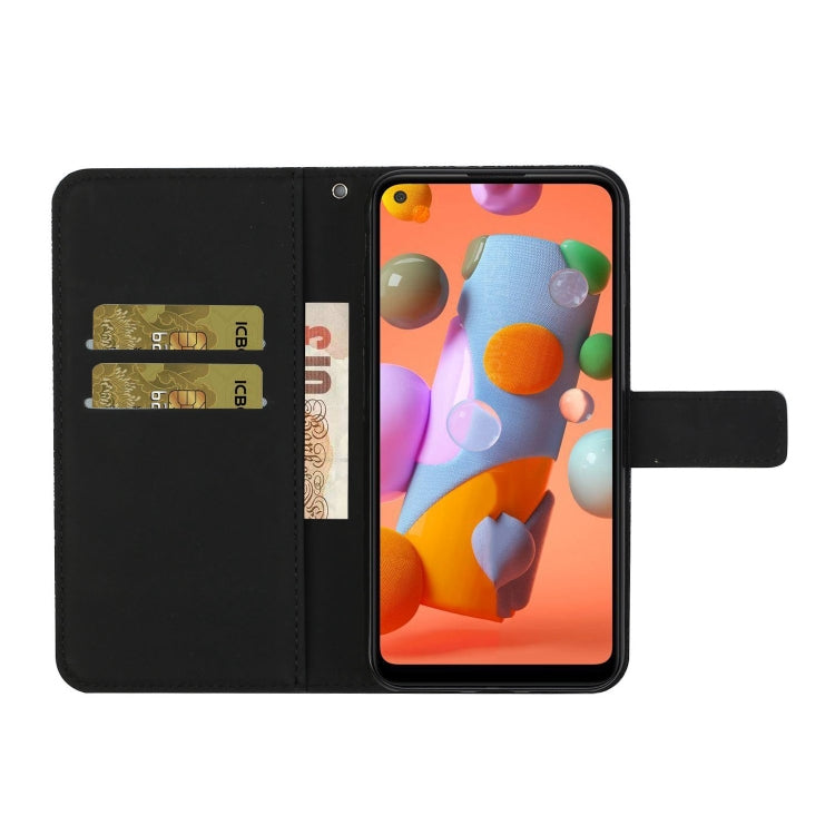 For Samsung Galaxy A21 Ethnic Style Embossed Pattern Horizontal Flip Leather Case with Holder & Card Slots & Wallet & Lanyard