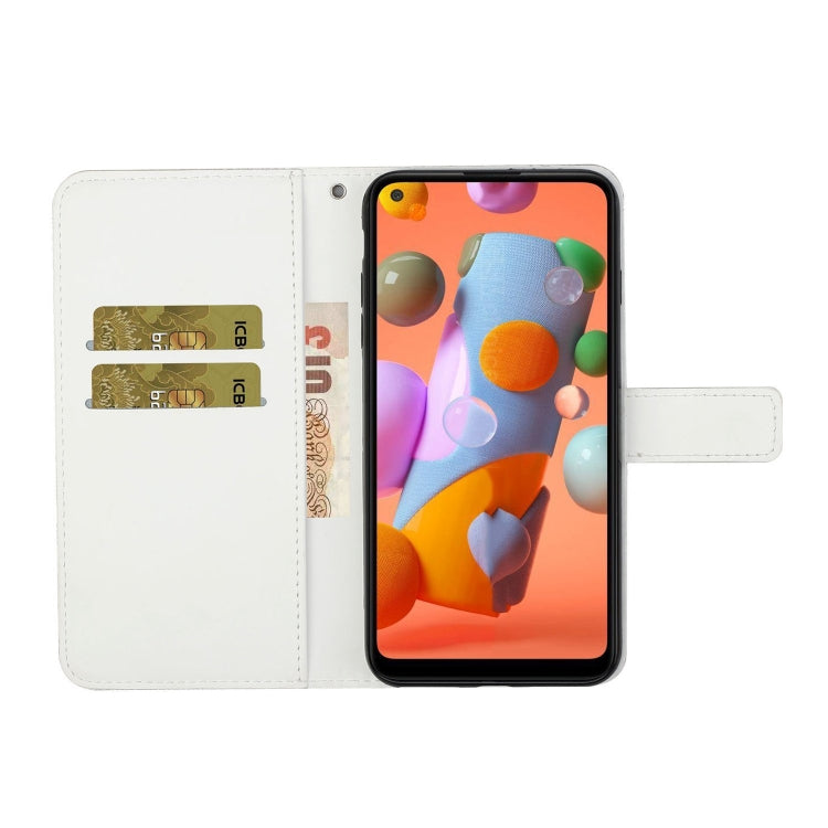 For Samsung Galaxy A21 Ethnic Style Embossed Pattern Horizontal Flip Leather Case with Holder & Card Slots & Wallet & Lanyard