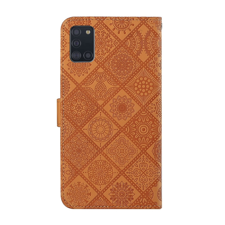For Samsung Galaxy A31 Ethnic Style Embossed Pattern Horizontal Flip Leather Case with Holder & Card Slots & Wallet & Lanyard