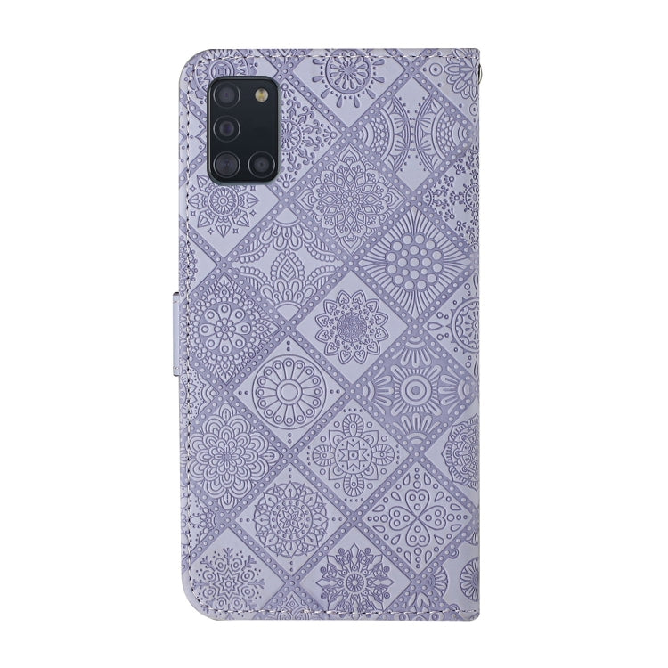 For Samsung Galaxy A31 Ethnic Style Embossed Pattern Horizontal Flip Leather Case with Holder & Card Slots & Wallet & Lanyard