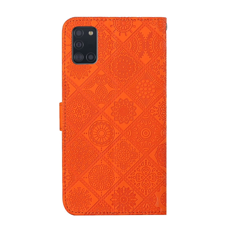 For Samsung Galaxy A31 Ethnic Style Embossed Pattern Horizontal Flip Leather Case with Holder & Card Slots & Wallet & Lanyard