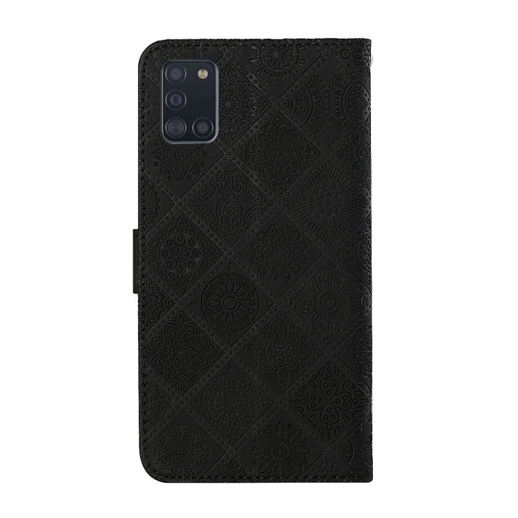 For Samsung Galaxy A31 Ethnic Style Embossed Pattern Horizontal Flip Leather Case with Holder & Card Slots & Wallet & Lanyard