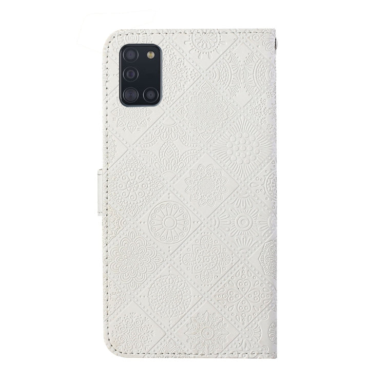 For Samsung Galaxy A31 Ethnic Style Embossed Pattern Horizontal Flip Leather Case with Holder & Card Slots & Wallet & Lanyard