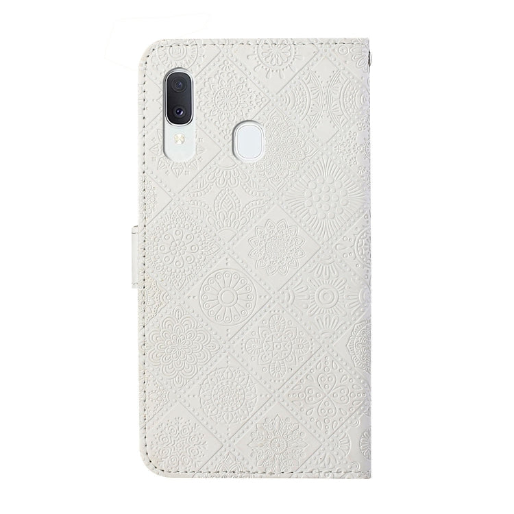 For Samsung Galaxy A40 Ethnic Style Embossed Pattern Horizontal Flip Leather Case with Holder & Card Slots & Wallet & Lanyard