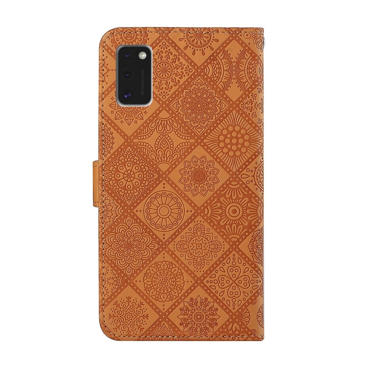 For Samsung Galaxy A41 Ethnic Style Embossed Pattern Horizontal Flip Leather Case with Holder & Card Slots & Wallet & Lanyard