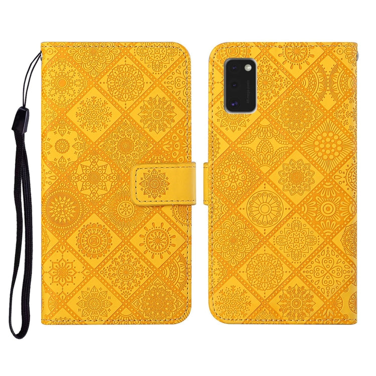 For Samsung Galaxy A41 Ethnic Style Embossed Pattern Horizontal Flip Leather Case with Holder & Card Slots & Wallet & Lanyard