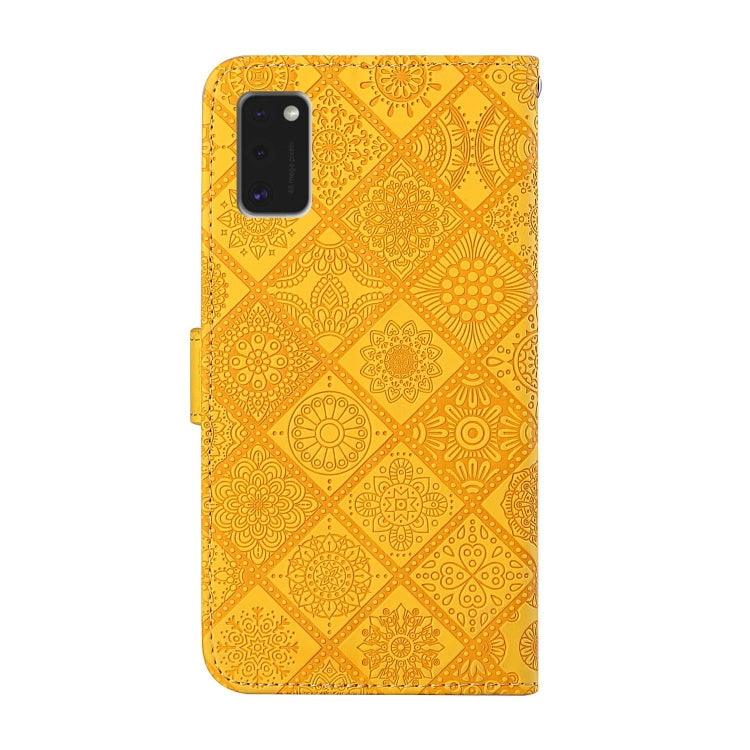 For Samsung Galaxy A41 Ethnic Style Embossed Pattern Horizontal Flip Leather Case with Holder & Card Slots & Wallet & Lanyard