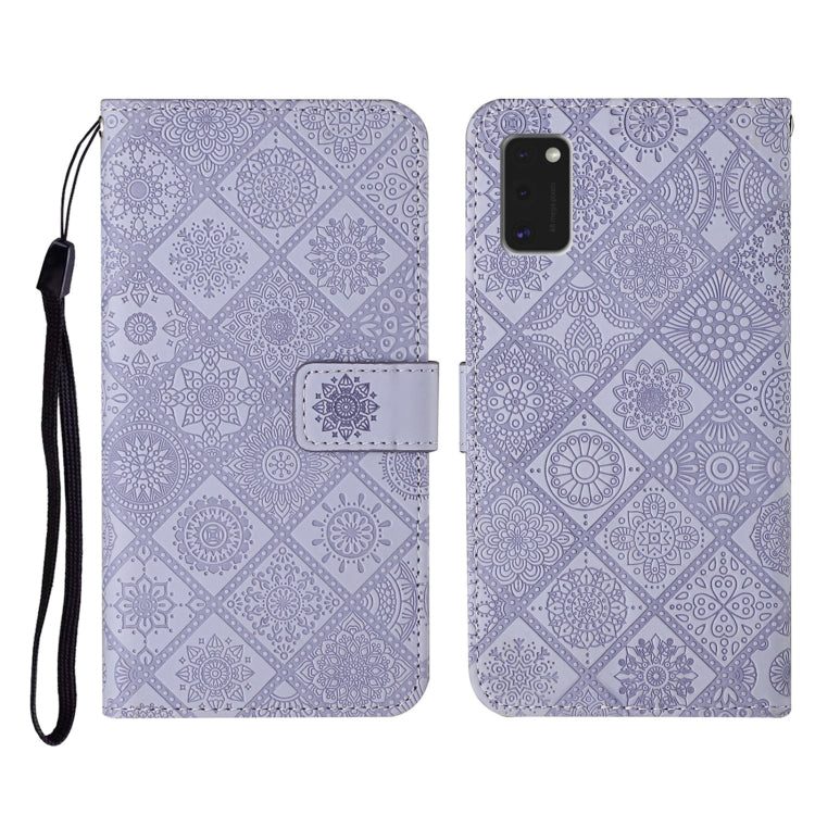 For Samsung Galaxy A41 Ethnic Style Embossed Pattern Horizontal Flip Leather Case with Holder & Card Slots & Wallet & Lanyard