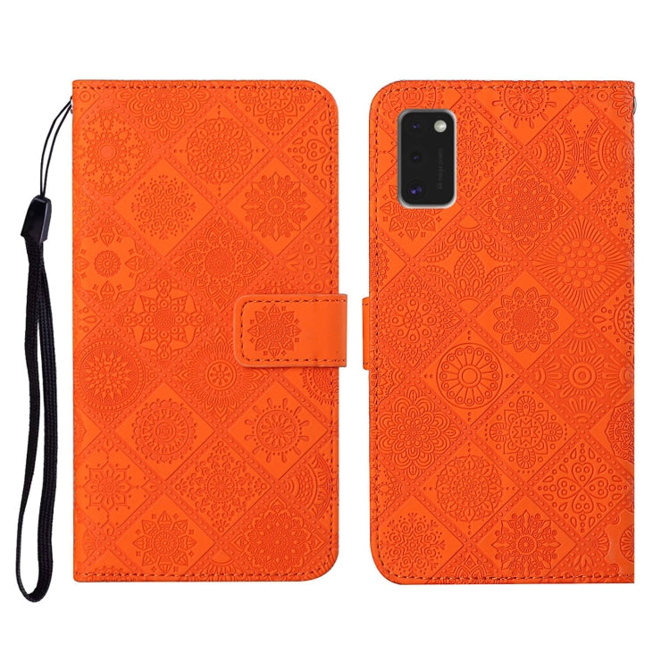 For Samsung Galaxy A41 Ethnic Style Embossed Pattern Horizontal Flip Leather Case with Holder & Card Slots & Wallet & Lanyard