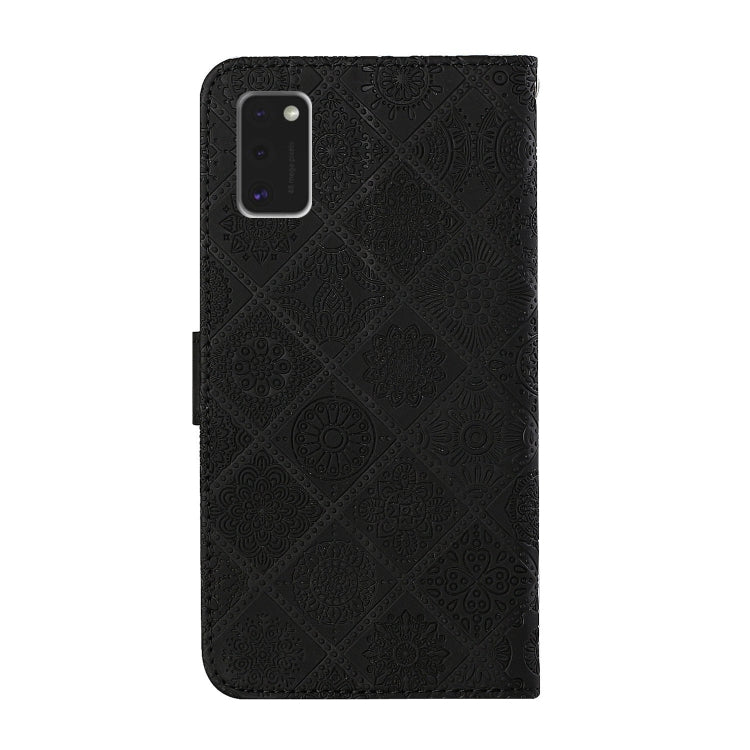 For Samsung Galaxy A41 Ethnic Style Embossed Pattern Horizontal Flip Leather Case with Holder & Card Slots & Wallet & Lanyard