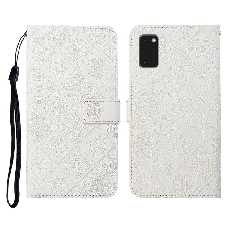 For Samsung Galaxy A41 Ethnic Style Embossed Pattern Horizontal Flip Leather Case with Holder & Card Slots & Wallet & Lanyard