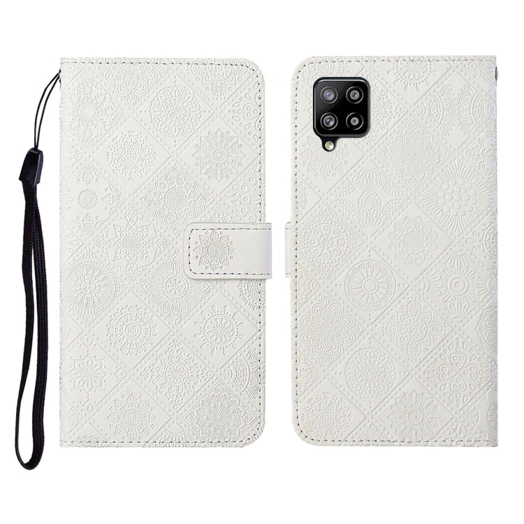 For Samsung Galaxy A42 5G Ethnic Style Embossed Pattern Horizontal Flip Leather Case with Holder & Card Slots & Wallet & Lanyard
