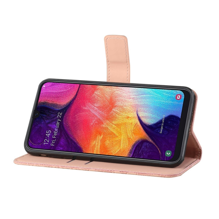 For Samsung Galaxy A50 Ethnic Style Embossed Pattern Horizontal Flip Leather Case with Holder & Card Slots & Wallet & Lanyard