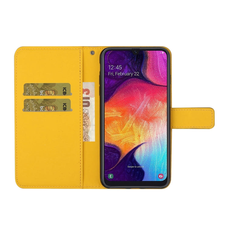 For Samsung Galaxy A50 Ethnic Style Embossed Pattern Horizontal Flip Leather Case with Holder & Card Slots & Wallet & Lanyard