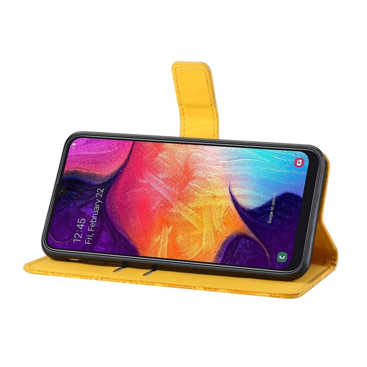 For Samsung Galaxy A50 Ethnic Style Embossed Pattern Horizontal Flip Leather Case with Holder & Card Slots & Wallet & Lanyard