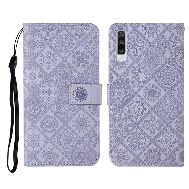 For Samsung Galaxy A50 Ethnic Style Embossed Pattern Horizontal Flip Leather Case with Holder & Card Slots & Wallet & Lanyard