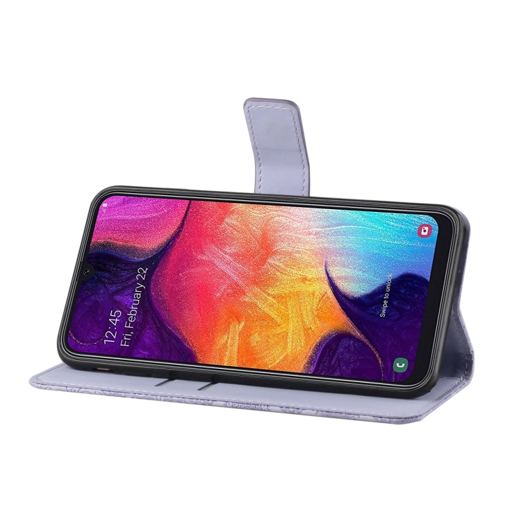 For Samsung Galaxy A50 Ethnic Style Embossed Pattern Horizontal Flip Leather Case with Holder & Card Slots & Wallet & Lanyard