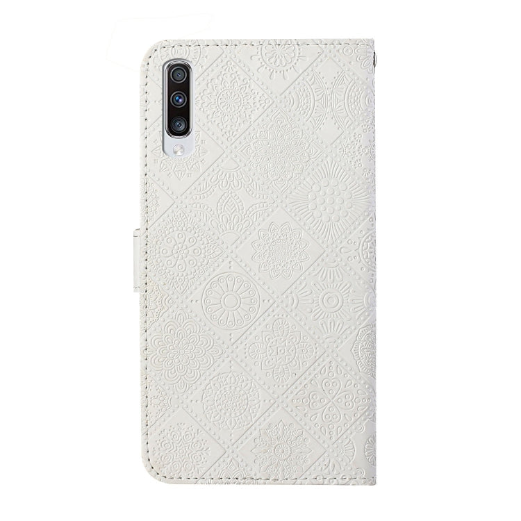 For Samsung Galaxy A50 Ethnic Style Embossed Pattern Horizontal Flip Leather Case with Holder & Card Slots & Wallet & Lanyard