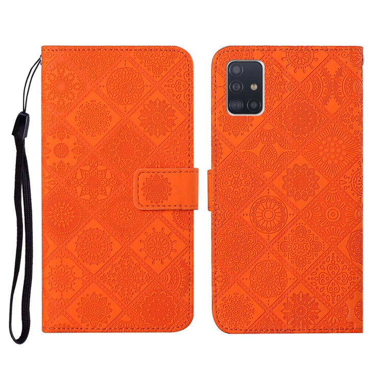 For Samsung Galaxy A51 Ethnic Style Embossed Pattern Horizontal Flip Leather Case with Holder & Card Slots & Wallet & Lanyard