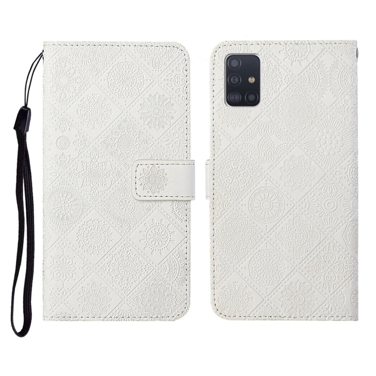 For Samsung Galaxy A51 Ethnic Style Embossed Pattern Horizontal Flip Leather Case with Holder & Card Slots & Wallet & Lanyard