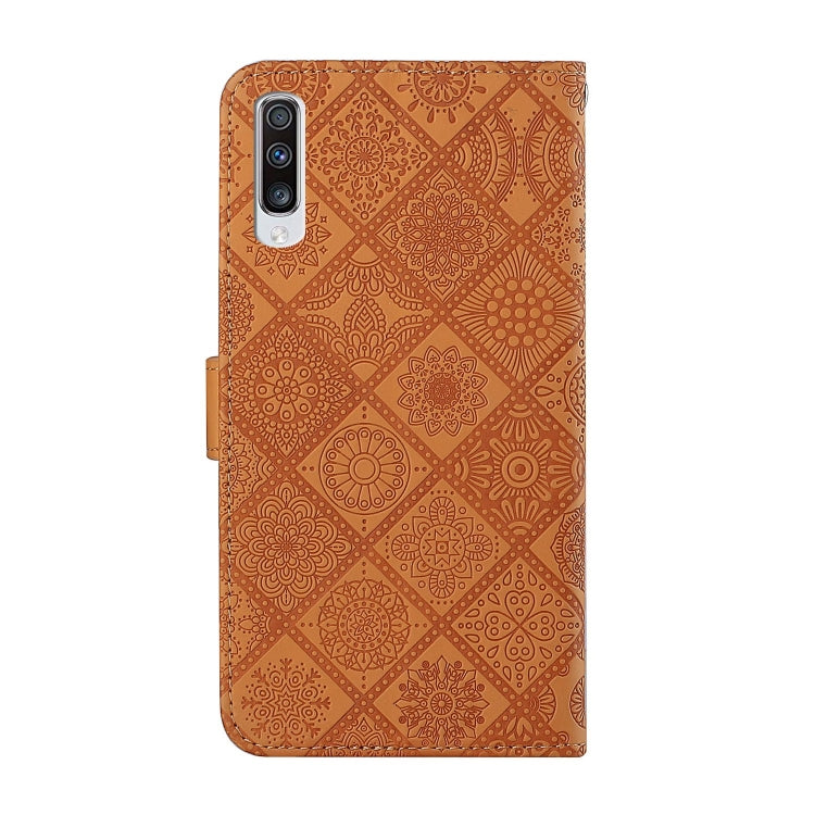 For Samsung Galaxy A70 Ethnic Style Embossed Pattern Horizontal Flip Leather Case with Holder & Card Slots & Wallet & Lanyard