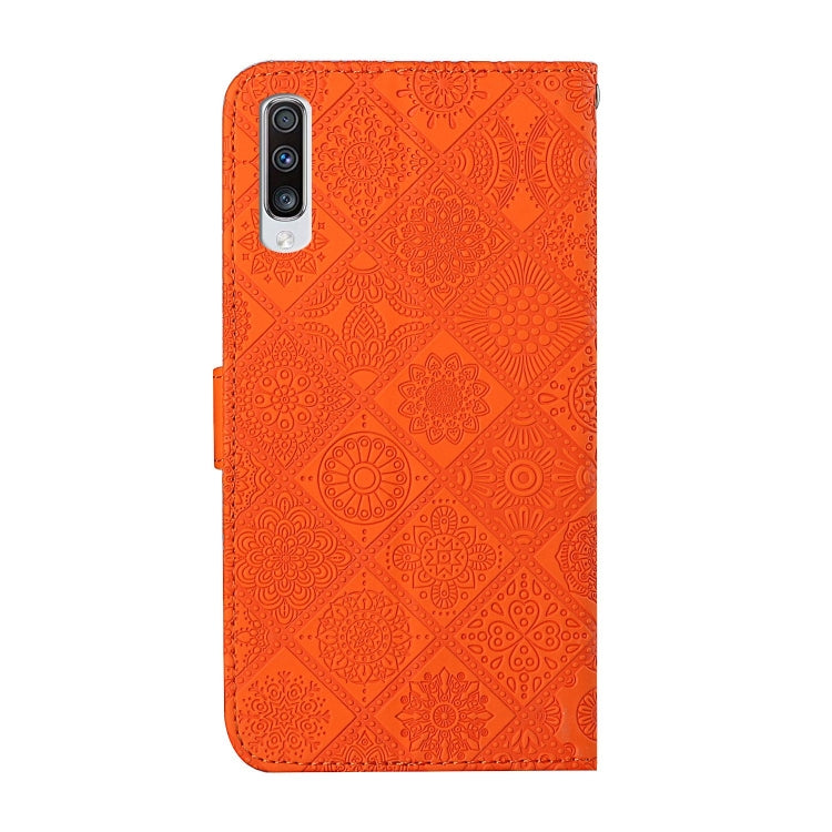 For Samsung Galaxy A70 Ethnic Style Embossed Pattern Horizontal Flip Leather Case with Holder & Card Slots & Wallet & Lanyard