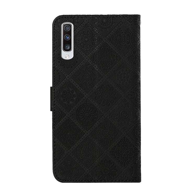 For Samsung Galaxy A70 Ethnic Style Embossed Pattern Horizontal Flip Leather Case with Holder & Card Slots & Wallet & Lanyard