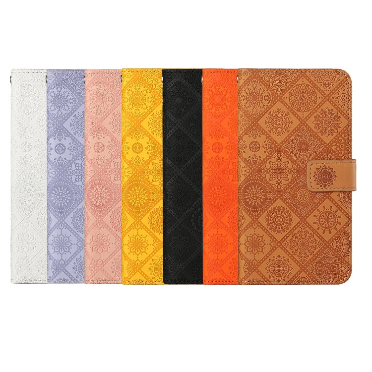 For Samsung Galaxy A70 Ethnic Style Embossed Pattern Horizontal Flip Leather Case with Holder & Card Slots & Wallet & Lanyard