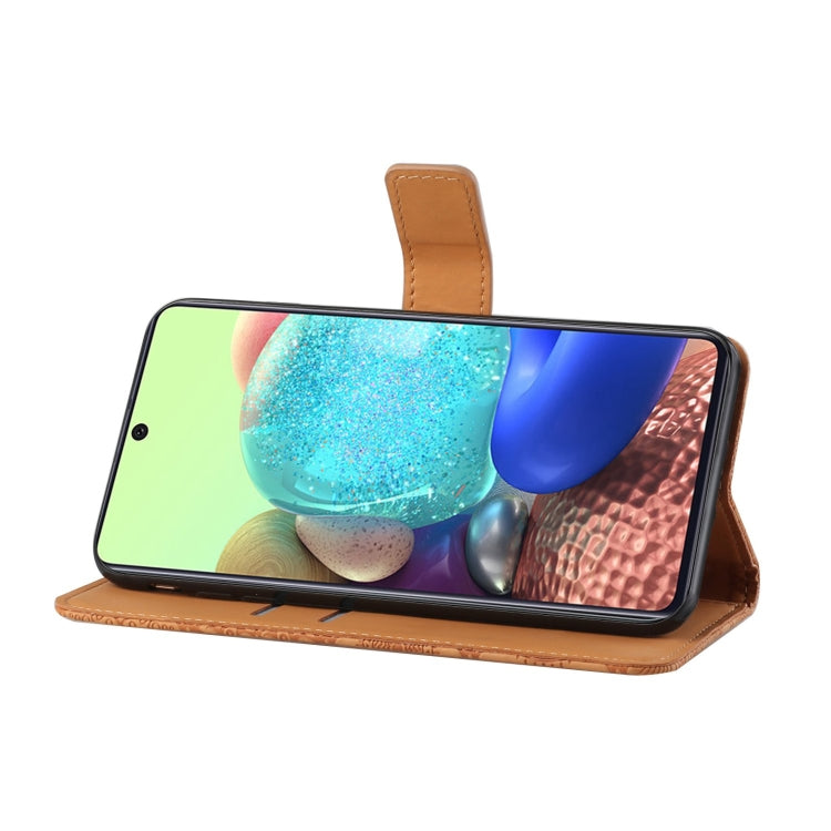 For Samsung Galaxy A71 Ethnic Style Embossed Pattern Horizontal Flip Leather Case with Holder & Card Slots & Wallet & Lanyard