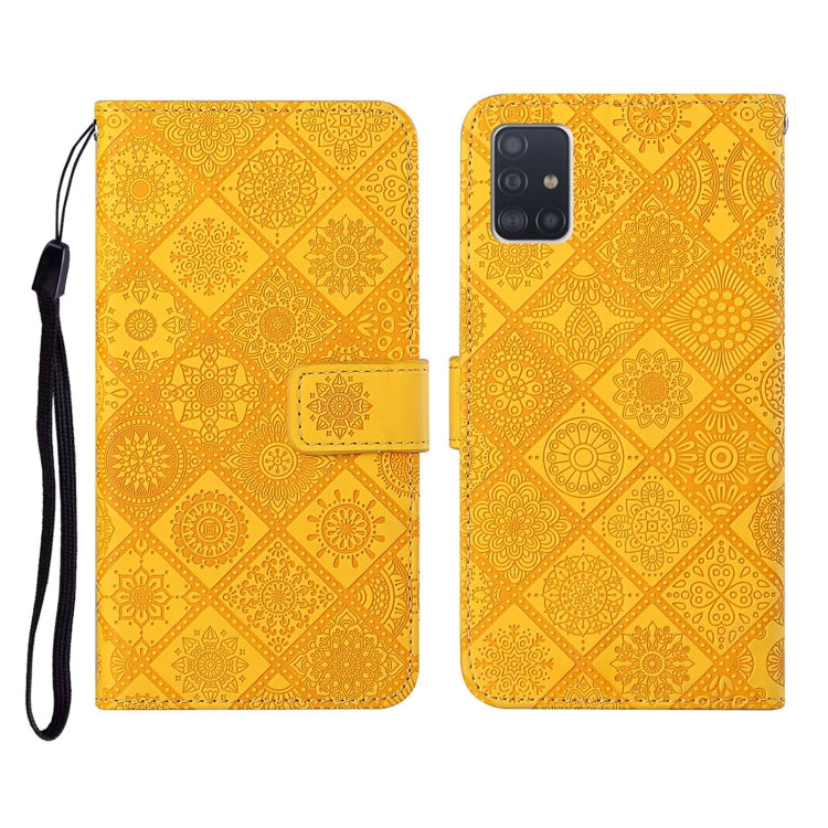 For Samsung Galaxy A71 Ethnic Style Embossed Pattern Horizontal Flip Leather Case with Holder & Card Slots & Wallet & Lanyard