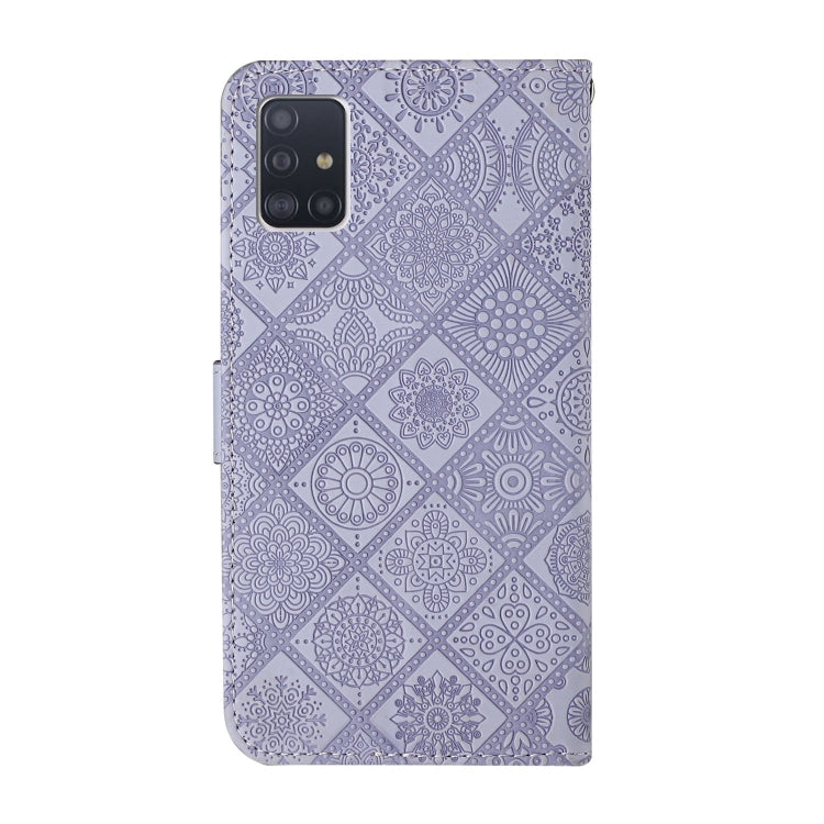 For Samsung Galaxy A71 Ethnic Style Embossed Pattern Horizontal Flip Leather Case with Holder & Card Slots & Wallet & Lanyard