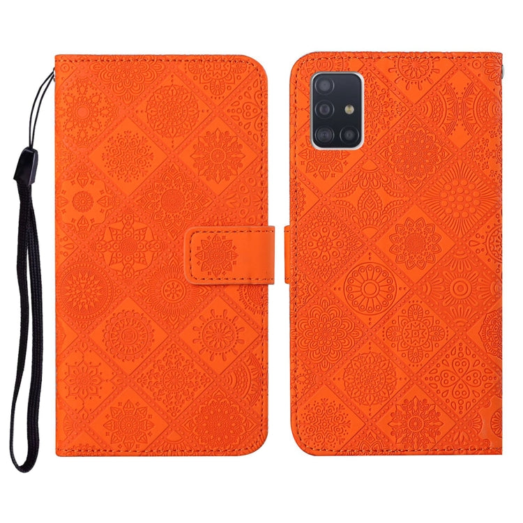 For Samsung Galaxy A71 Ethnic Style Embossed Pattern Horizontal Flip Leather Case with Holder & Card Slots & Wallet & Lanyard