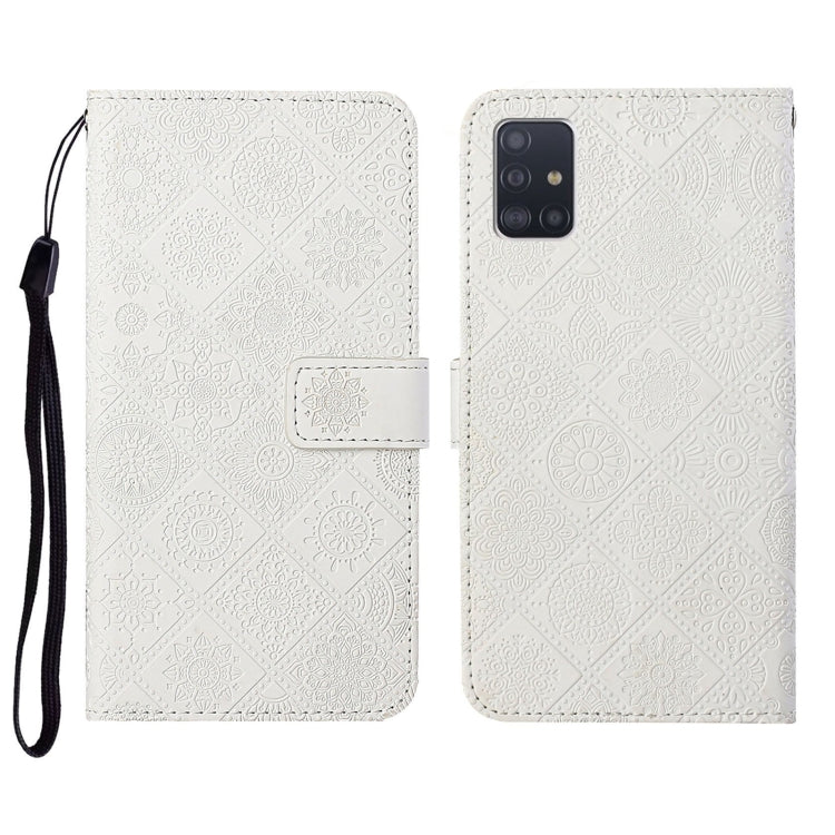 For Samsung Galaxy A71 Ethnic Style Embossed Pattern Horizontal Flip Leather Case with Holder & Card Slots & Wallet & Lanyard