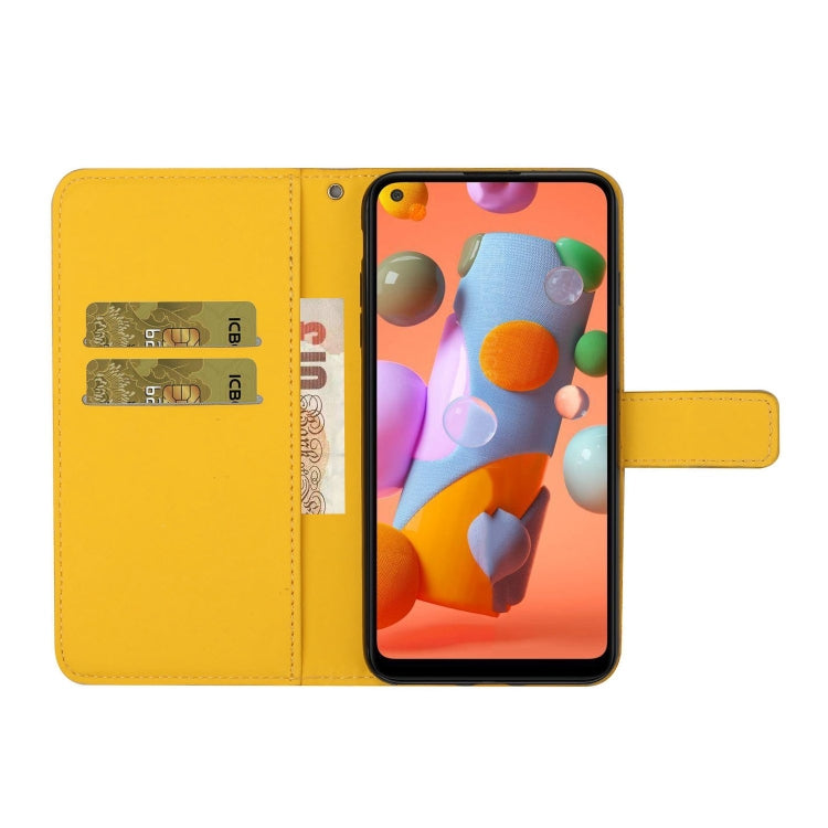 For Samsung Galaxy M11 Ethnic Style Embossed Pattern Horizontal Flip Leather Case with Holder & Card Slots & Wallet & Lanyard