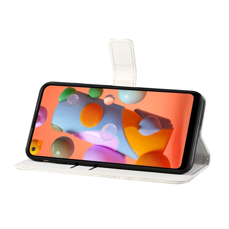 For Samsung Galaxy M11 Ethnic Style Embossed Pattern Horizontal Flip Leather Case with Holder & Card Slots & Wallet & Lanyard