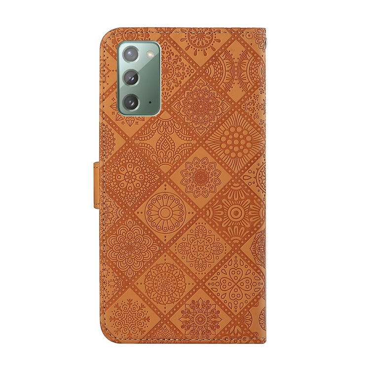 For Samsung Galaxy Note20 Ethnic Style Embossed Pattern Horizontal Flip Leather Case with Holder & Card Slots & Wallet & Lanyard