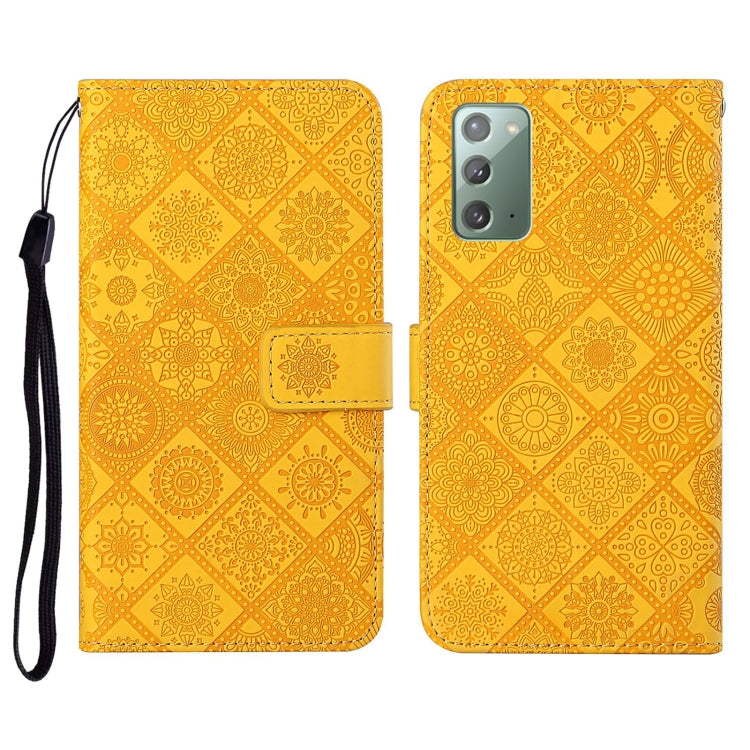 For Samsung Galaxy Note20 Ethnic Style Embossed Pattern Horizontal Flip Leather Case with Holder & Card Slots & Wallet & Lanyard
