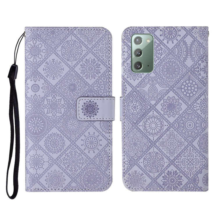 For Samsung Galaxy Note20 Ethnic Style Embossed Pattern Horizontal Flip Leather Case with Holder & Card Slots & Wallet & Lanyard