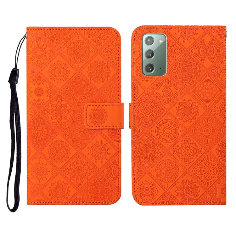 For Samsung Galaxy Note20 Ethnic Style Embossed Pattern Horizontal Flip Leather Case with Holder & Card Slots & Wallet & Lanyard